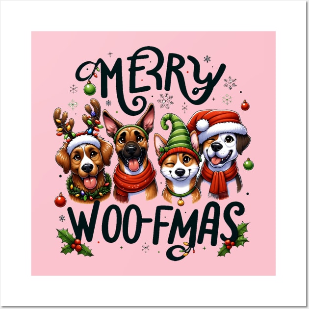 Merry Woofmas Wall Art by matcorral